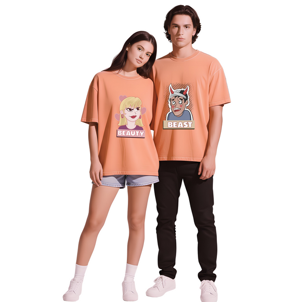 Beauty and the Beast Oversized Couple Tee